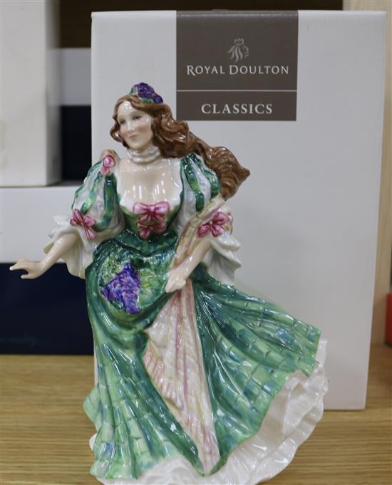 Five Royal Doulton Walt Disney Showcase Collection figures and five Classics figures, all boxed